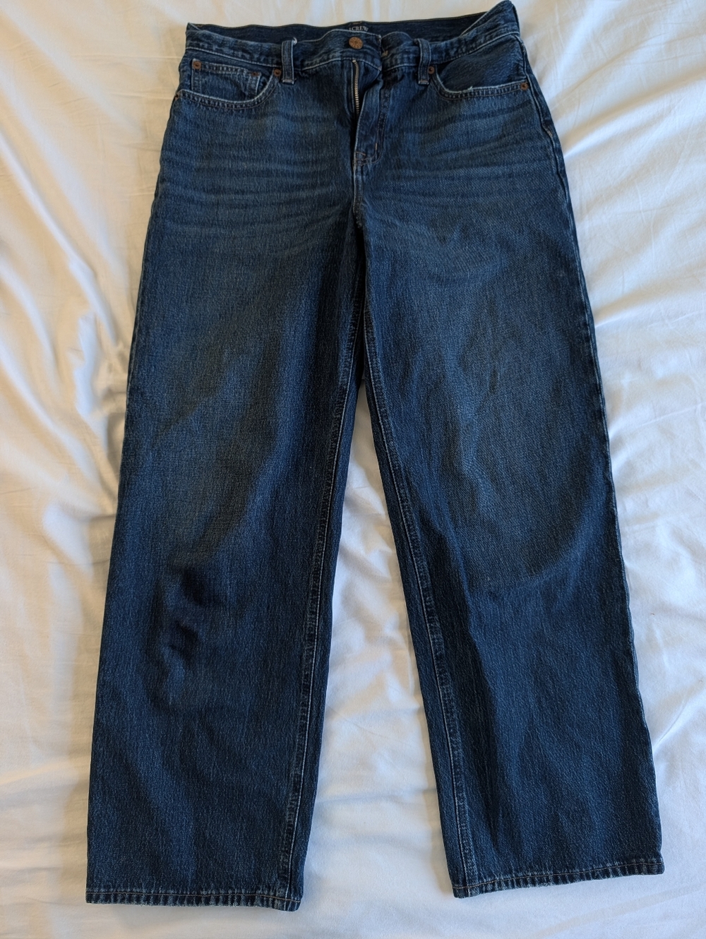 J. Crew Factory Tall Wide Leg Dark Wash Jeans